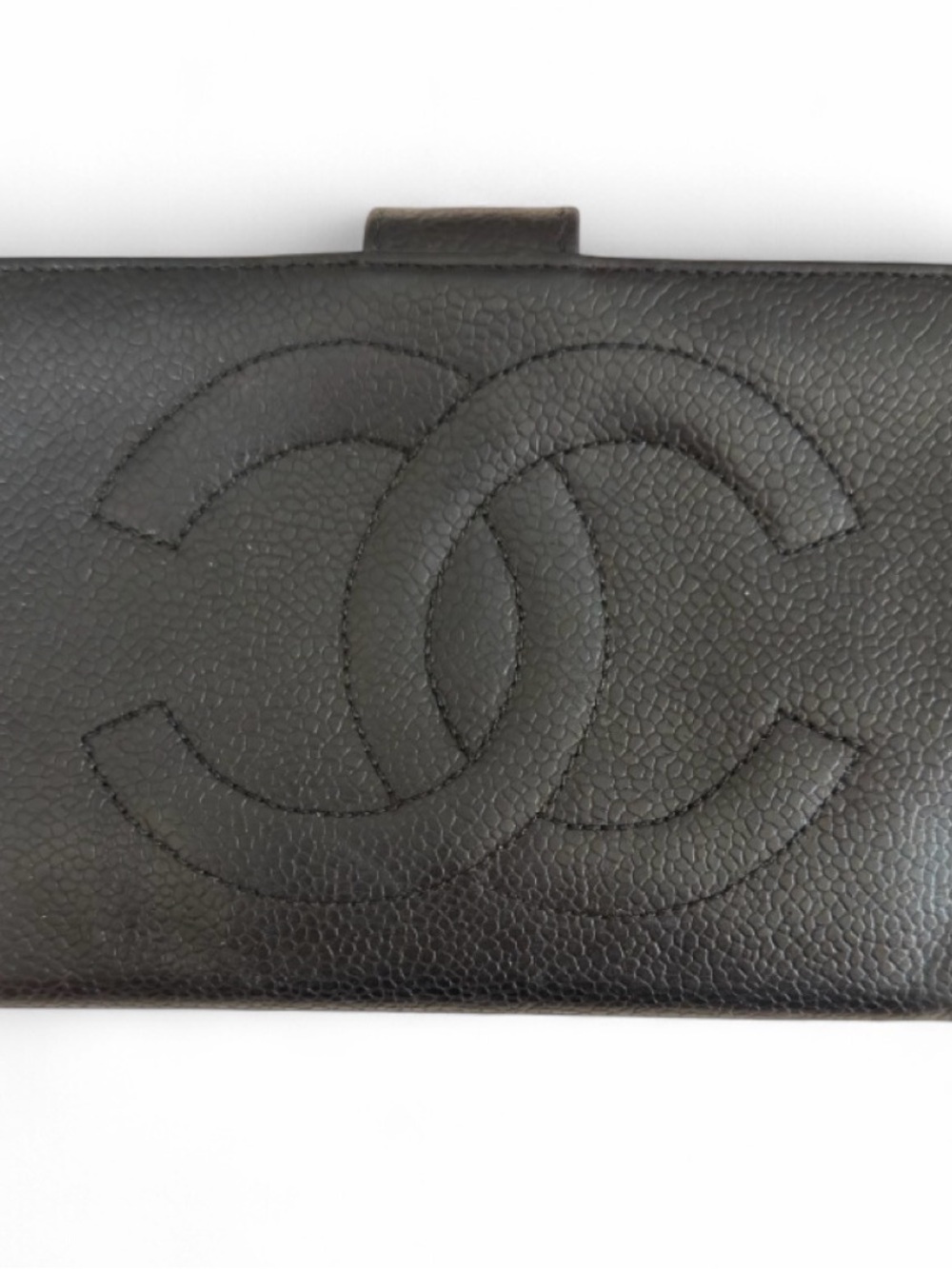 CHANEL Black Quilted CC Logo Card Holder